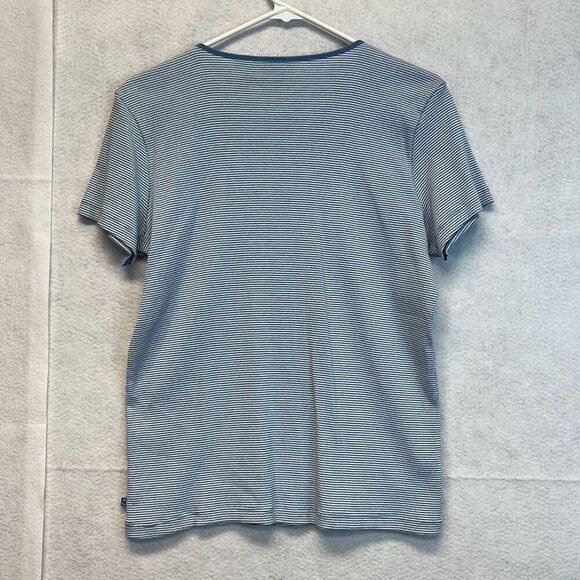 Set of 2 LIZ CLAIBORNE Liz Sport Tops Women's Medium Blue Linen Short Sleeve - Picture 8 of 15
